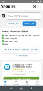 تحميل snaptik للاندرويد Apk.2026 سناب تيك آخر إصدار 1