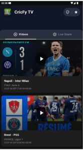 تحميل تطبيق Cricfy TV للاندرويد APK.2026 تلفزيون الكريكيت اخر اصدار 1